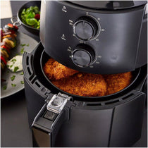 Swan Stealth Manual Air Fryer With Adjustable Temperature & 60 Minute Timer 1500W 4.7 Litres - Black