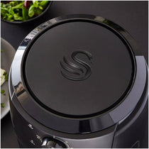 Swan Stealth Manual Air Fryer With Adjustable Temperature & 60 Minute Timer 1500W 4.7 Litres - Black