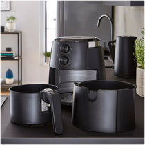 Swan Stealth Manual Air Fryer With Adjustable Temperature & 60 Minute Timer 1500W 4.7 Litres - Black