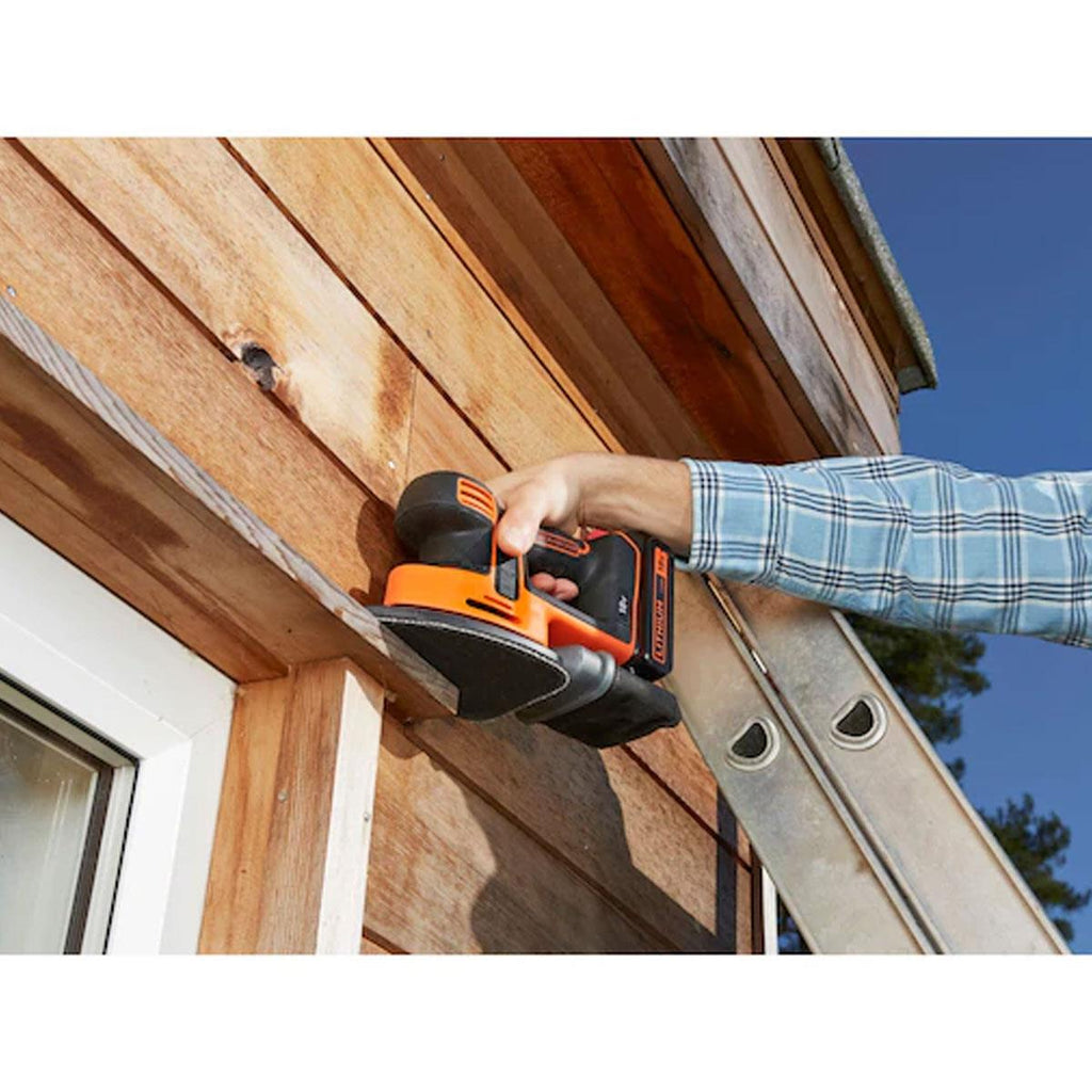Black & Decker 18V Cordless Mouse Detail Sander Bare Unit - Orange/Black