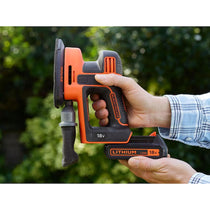 Black & Decker 18V Cordless Mouse Detail Sander Bare Unit - Orange/Black
