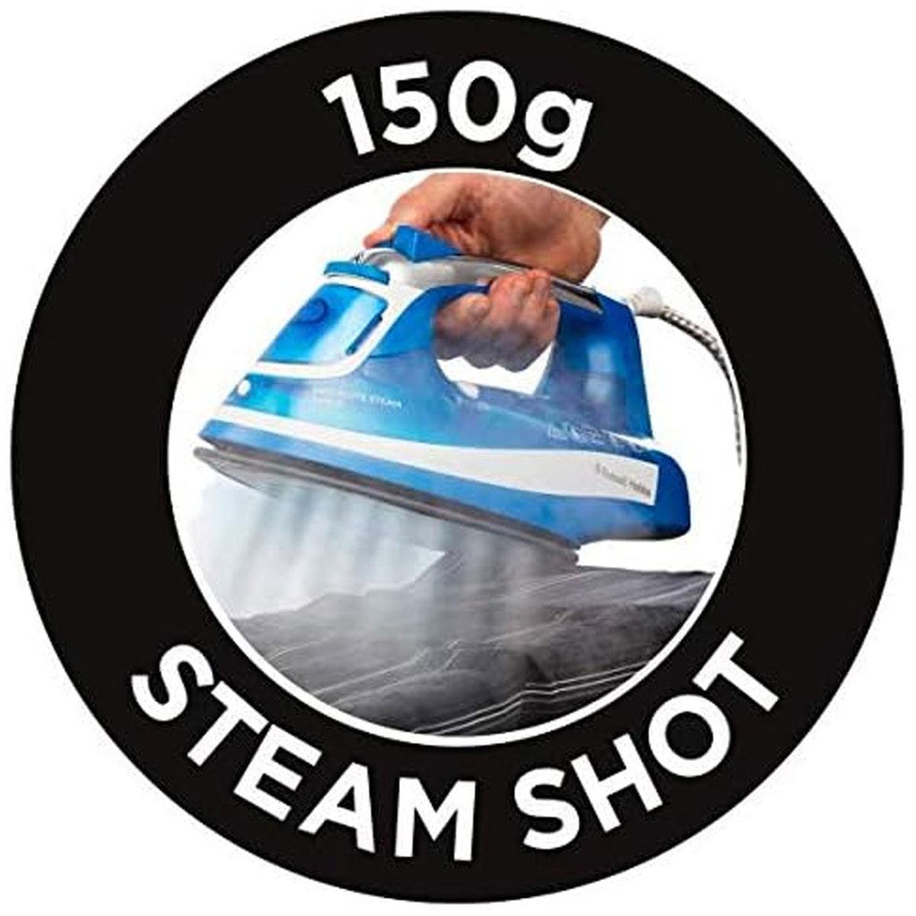 Russell Hobbs Absolute Steam Iron With Anti-Calc & Self Clean Functions 2600W - Blue/White