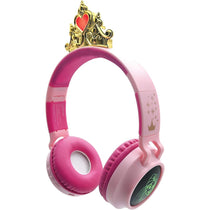 Lexibook Disney Princess 3D Design Bluetooth Headphones With Princess Crown - Pink