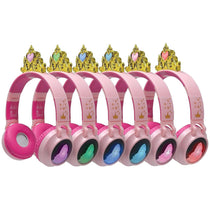 Lexibook Disney Princess 3D Design Bluetooth Headphones With Princess Crown - Pink