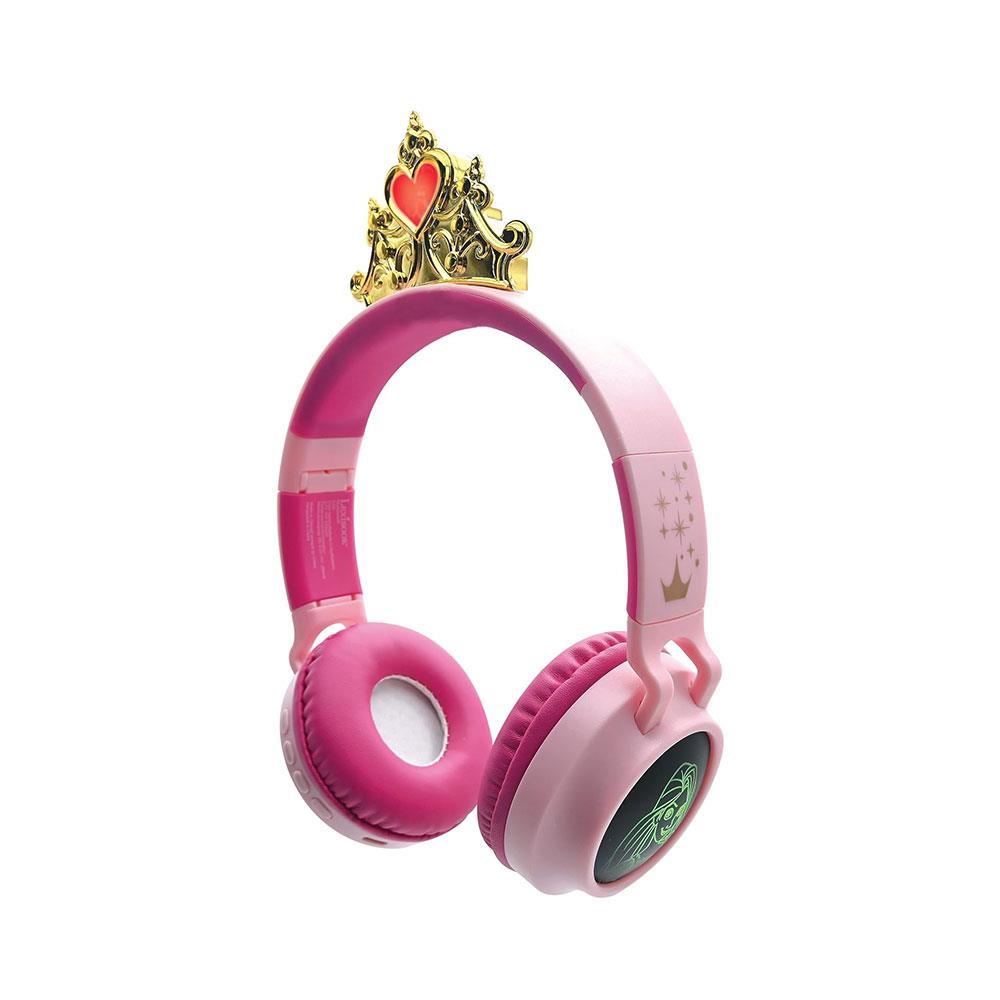 Lexibook Disney Princess 3D Design Bluetooth Headphones With Princess Crown - Pink