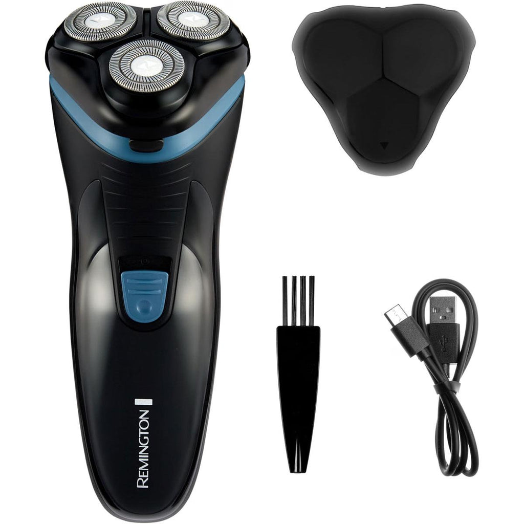 Remington R1 Style Series Mens Electric Rotary Shaver Dual Track Blades - Black