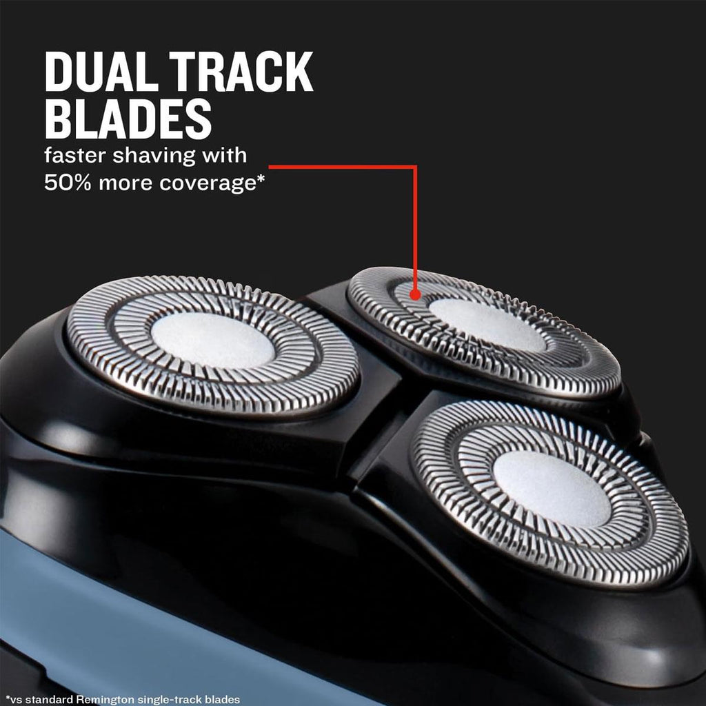 Remington R1 Style Series Mens Electric Rotary Shaver Dual Track Blades - Black