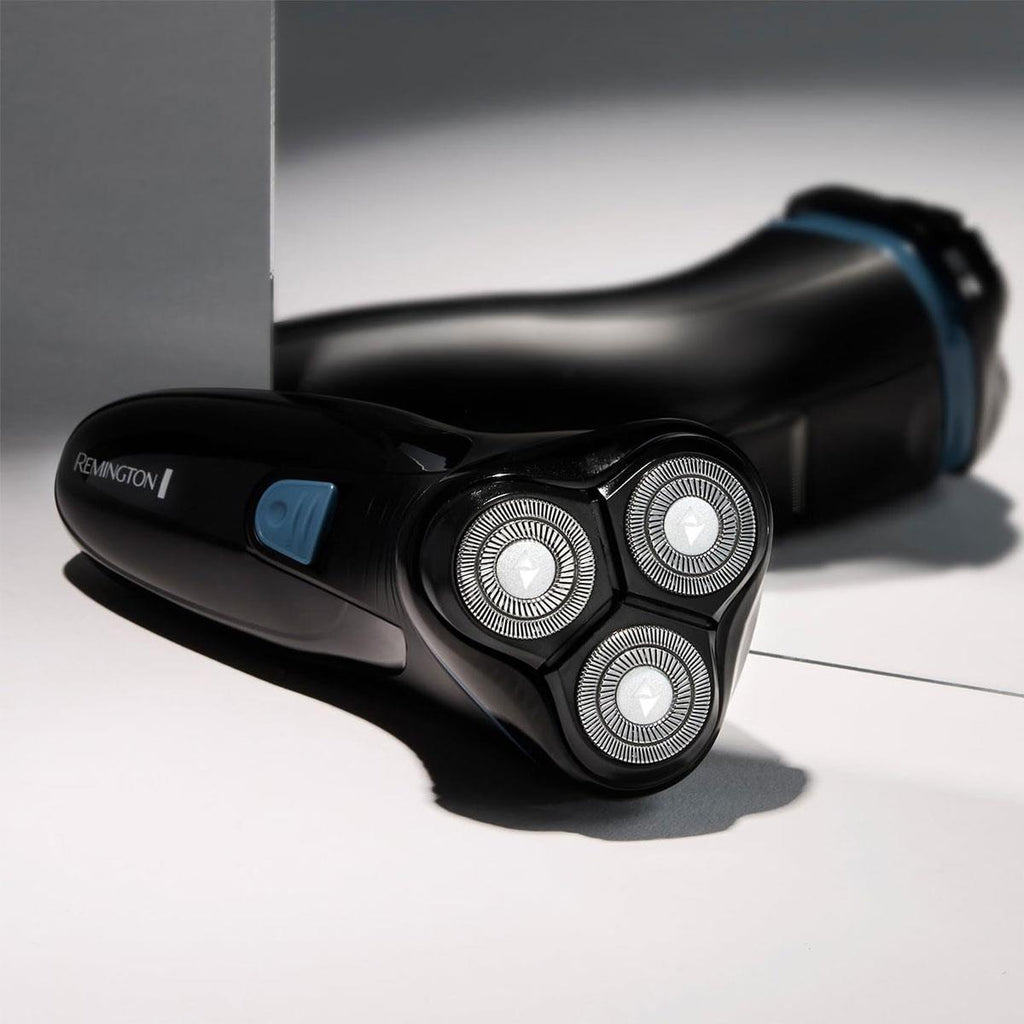 Remington R1 Style Series Mens Electric Rotary Shaver Dual Track Blades - Black