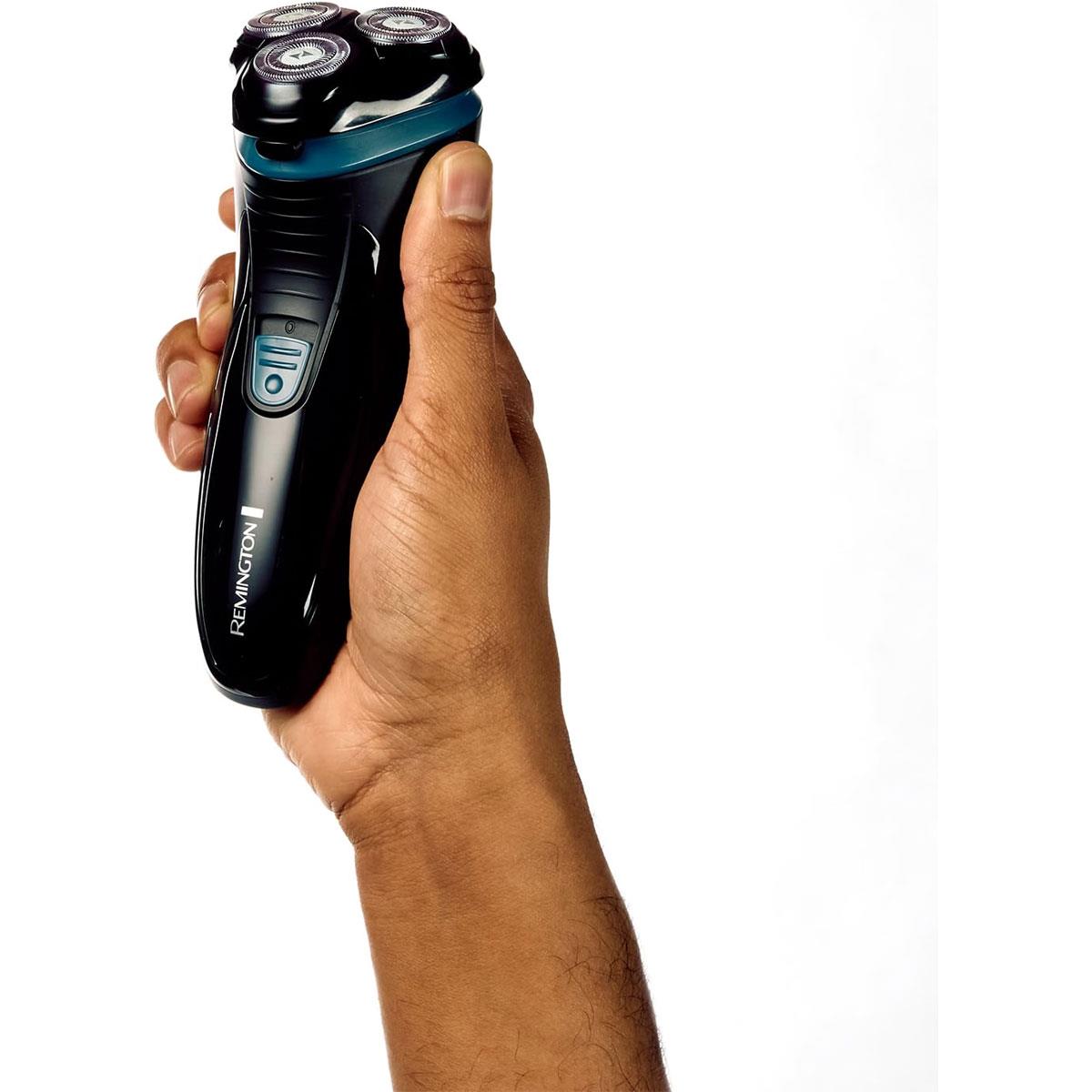Remington R1 Style Series Mens Electric Rotary Shaver Dual Track Blades - Black