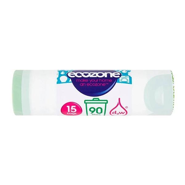 Ecozone Biodegradable Bin Liners 15 Bags Per Roll - 90 Liners