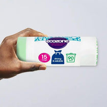 Ecozone Biodegradable Bin Liners 15 Bags Per Roll - 90 Liners