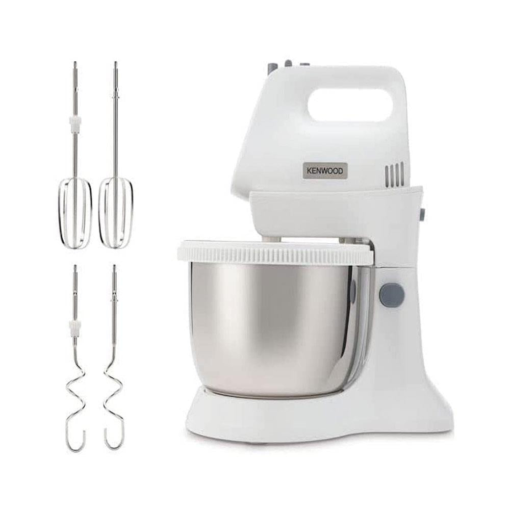 Kenwood Chefette Lite Hand Stand Mixer 5 Variable Speed+ Pulse 450W 3 Litres Stainless Steel Bowl - White