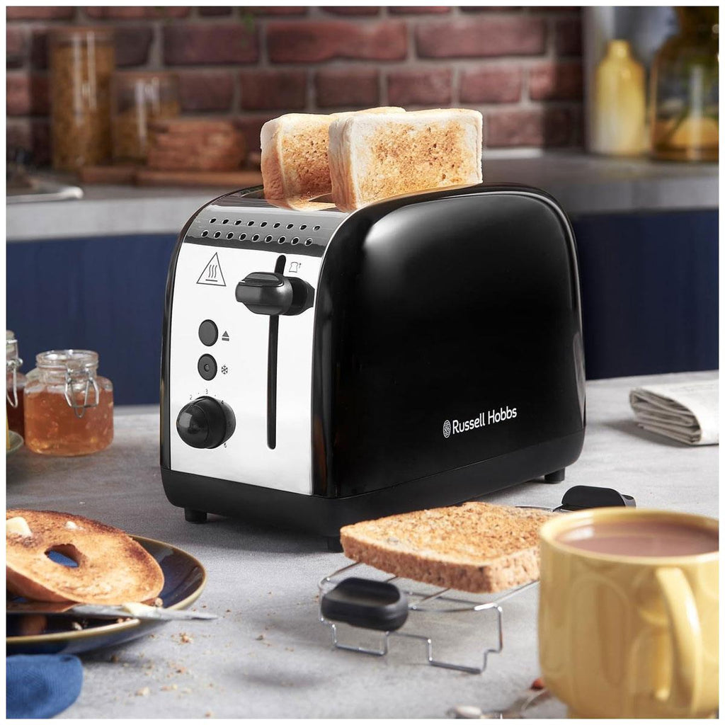 Russell Hobbs 2 Slice Toaster Stainless Steel 1670W - Black