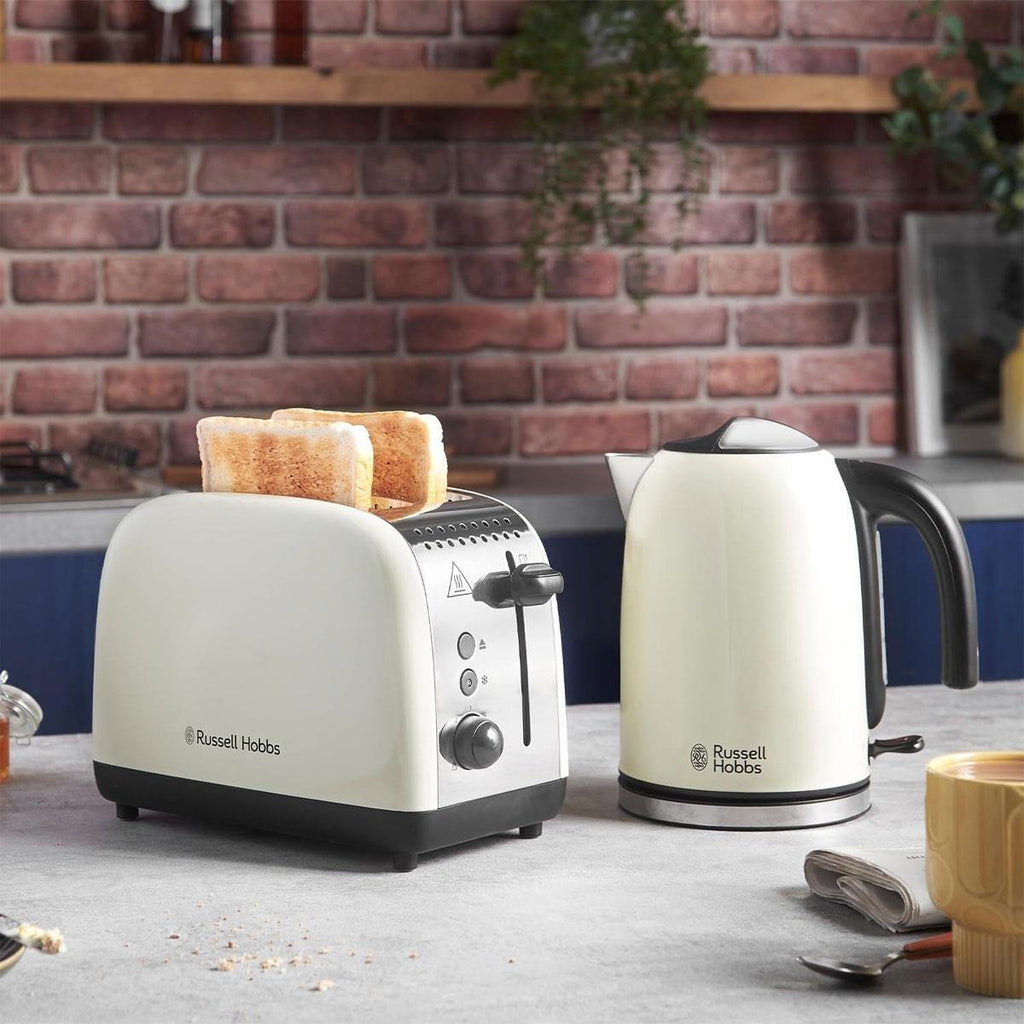 Russell Hobbs 2 Slice Toaster Stainless Steel 1670W - Cream
