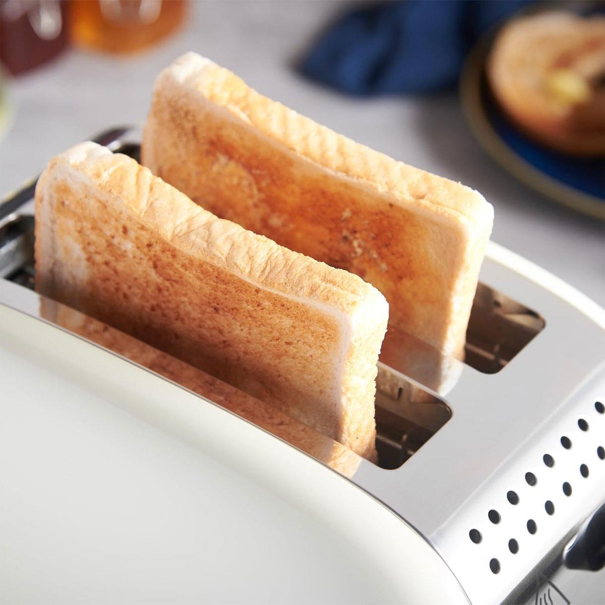 Russell Hobbs 2 Slice Toaster Stainless Steel 1670W - Cream