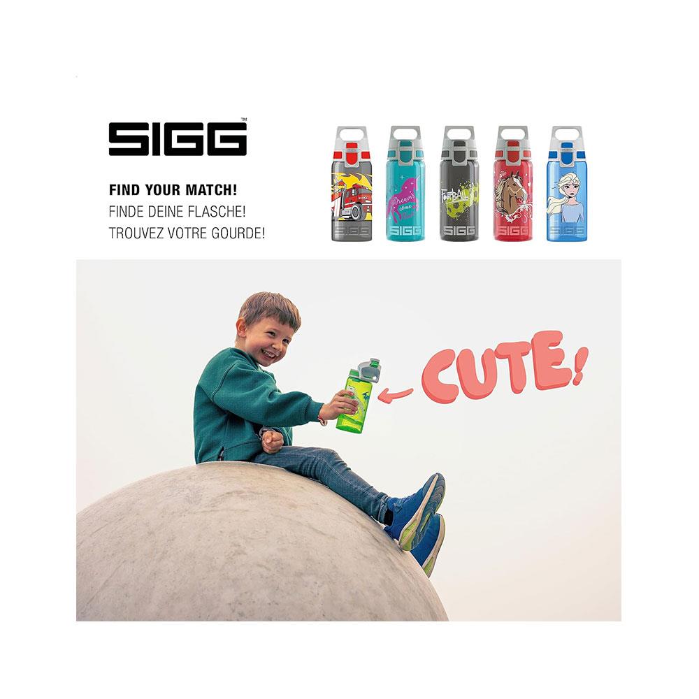 Sigg Viva One Childrens Water Bottle For Carbonated Beverages Leakproof 0.5 Litres - Cars
