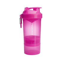 Smartshake Original 2Go ONE Protein Shaker 600ml Capacity With Storage - Neon Pink