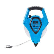 OX Tools Pro Fibreglass Open Reel Tape Measure 50m/165ft - Blue/Black