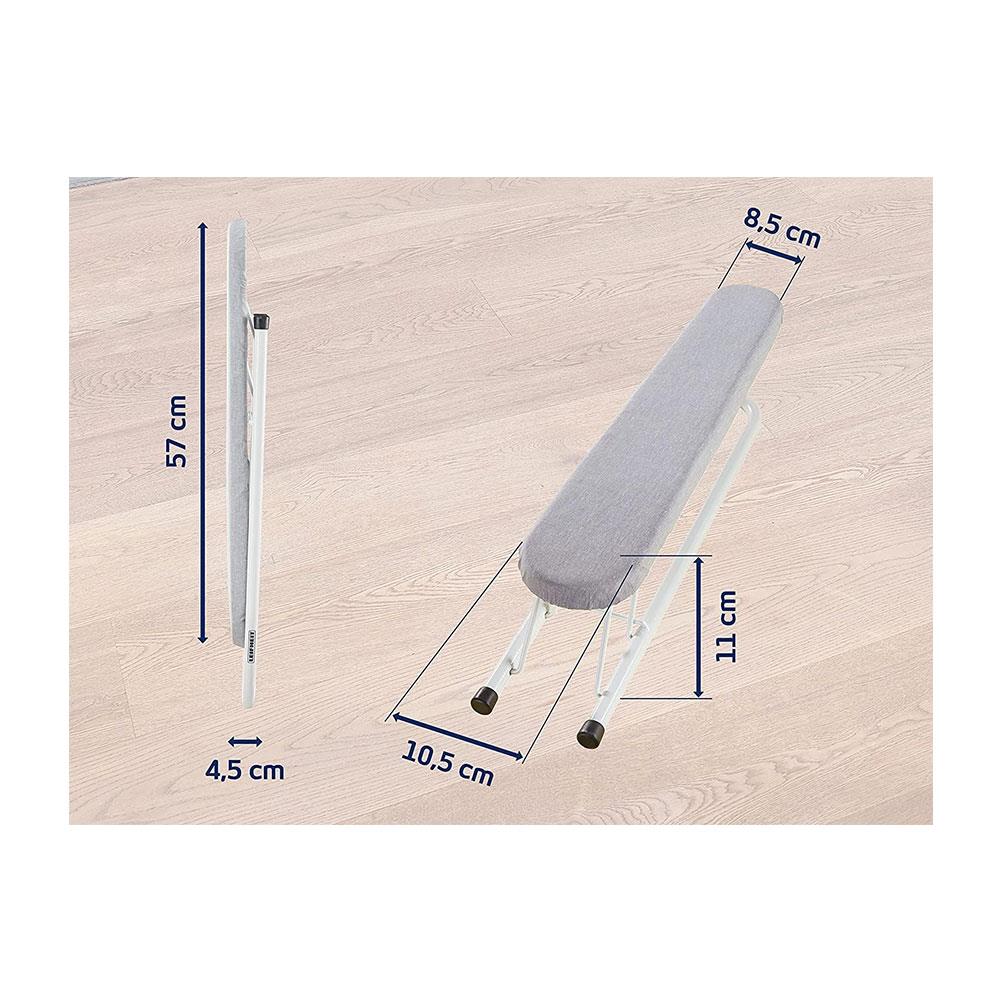 Leifheit Sleeve Ironing Board Folds Flat Extra Long 57 x 8.5 to 10.5cm - White