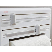 Leifheit Wall-Mounted Roll Holder Parat Kitchen Roll Dispenser With Cutters - White/Grey