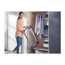 Leifheit Pegasus 120 Solid Compact Clothes Airer 12m Large Drying Area Clothes Rack Horse Stands In Bath Tub - Dark Blue