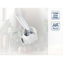 Leifheit Parmesan Mill ComfortLine Rotary Cheese Grater Mill With Left & Right Hand Use - White