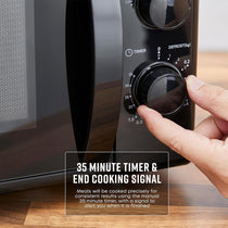 Swan Manual Microwave With 5 Power Levels 700W 20 Litres - Black