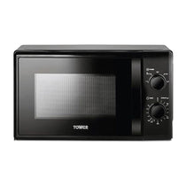 Tower Manual Microwave With 5 Power Levels 35 Minute Timer 700W 20 Litres - Black
