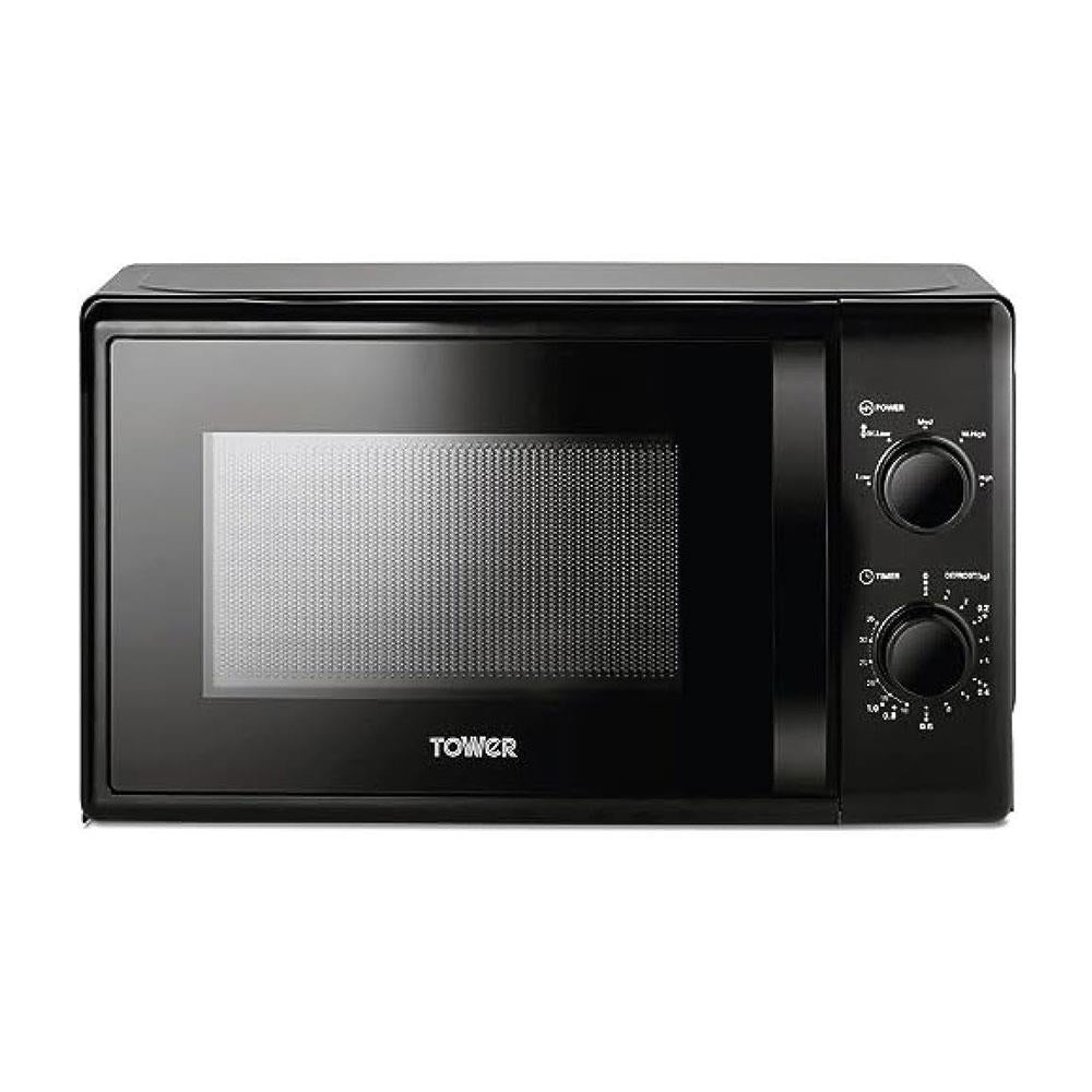 Tower Manual Microwave With 5 Power Levels 35 Minute Timer 700W 20 Litres - Black
