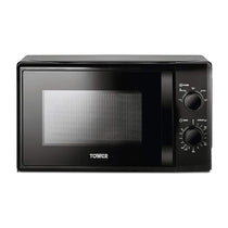 Tower Manual Microwave With 5 Power Levels 35 Minute Timer 700W 20 Litres - Black