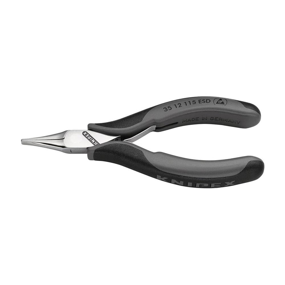 Knipex 35 12 115 ESD Flat Jaw Antistatic Pliers 115mm - Black/Grey