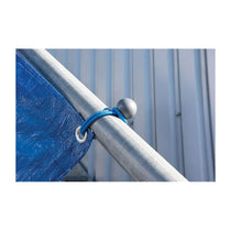 Silverline Tarpaulin Ball Bungees 175mm 10 Pack Blue Elastic Tie Down Cords