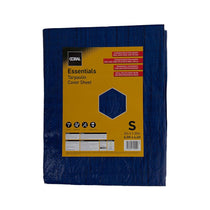 Coral Essentials Tarpaulin Cover Sheet 2 x 1.35m Waterproof Lightweight Tear Resistant Metal Eyelets - Blue