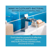 Minky Microfibre Cloth Anti-Bacterial Bathroom Cleaning Pad Scourer - Blue