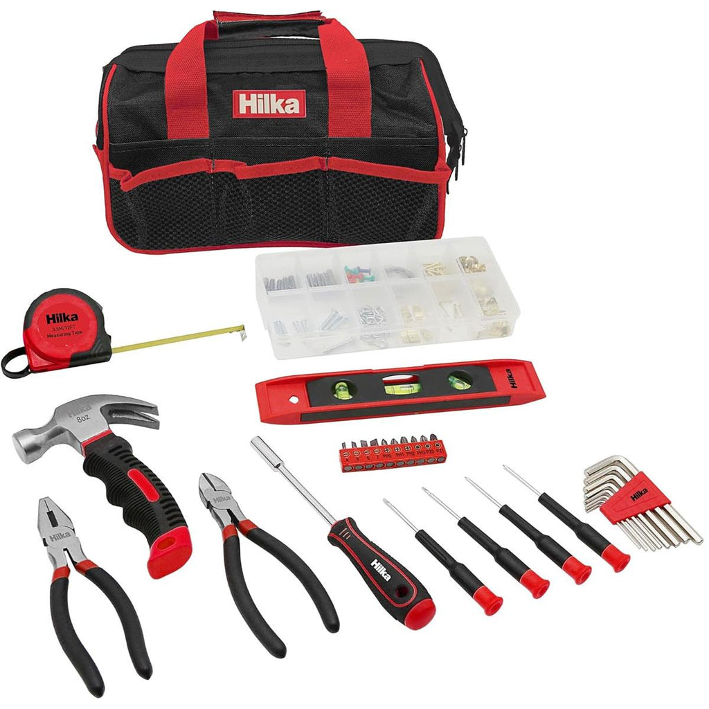 Hilka Tools Professional Home Tool Kit In Bag 30 Piece - Red