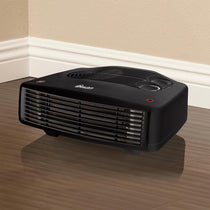 Swan Horizontal Fan Heater 3000W With 2 Heat Settings Adjustable Thermostat Overheating Protection - Black