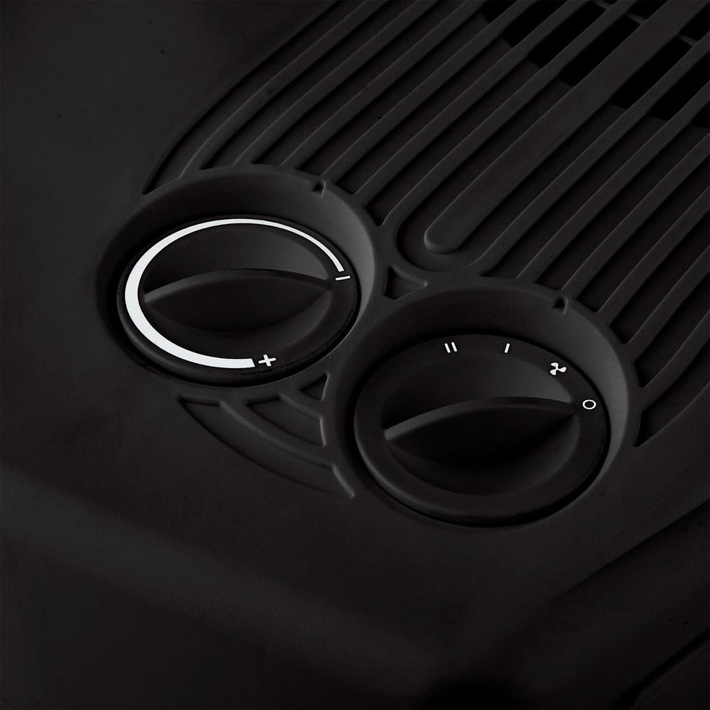 Swan Horizontal Fan Heater 3000W With 2 Heat Settings Adjustable Thermostat Overheating Protection - Black