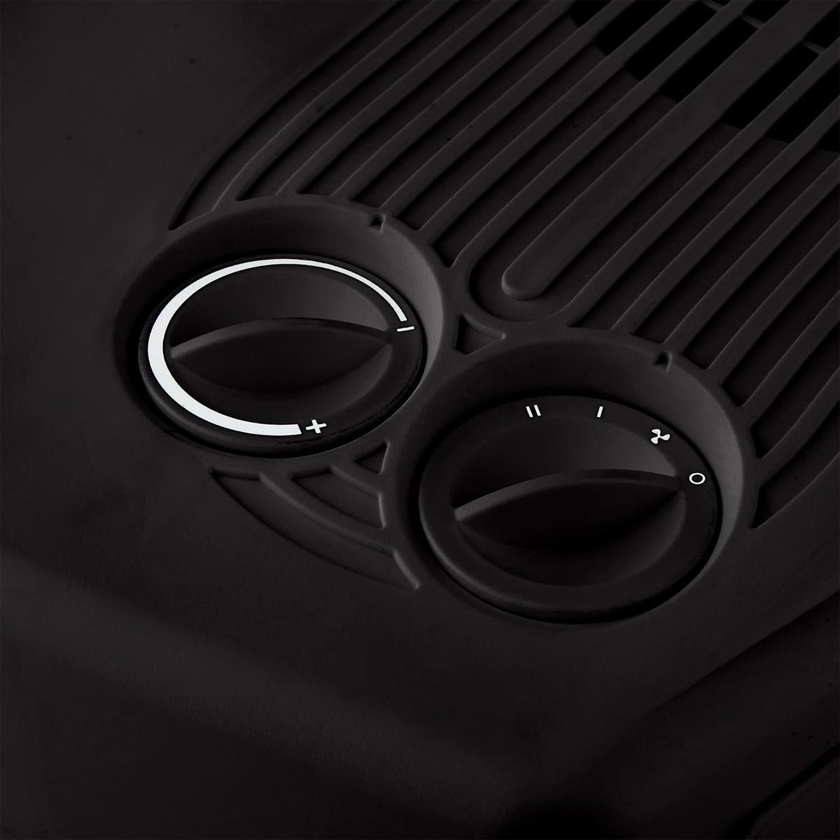 Swan Horizontal Fan Heater 3000W With 2 Heat Settings Adjustable Thermostat Overheating Protection - Black
