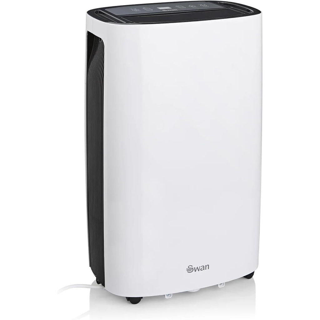 Swan Activair Low Energy Dehumidifier 20 Litre With LED Display Auto Shut Off 24 Hour Timer - White