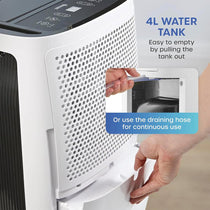 Swan Activair Low Energy Dehumidifier 20 Litre With LED Display Auto Shut Off 24 Hour Timer - White