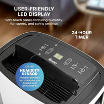 Swan Activair Low Energy Dehumidifier 20 Litre With LED Display Auto Shut Off 24 Hour Timer - White
