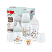 NUK Perfect Match Baby Bottles Set 3 x Anti Colic Baby Bottles & Space Soother - Disney Winnie The Pooh