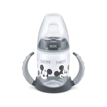 NUK First Choice Learner Bottle Cup Sippy Cup Anti-Colic Vent Disney Mickey Mouse 150ml 6-18 Months - Grey