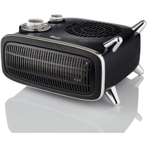 Swan Vertical Fan Heater With 2 Heat Settings Adjustable Thermostat 2000W - Black & Chrome