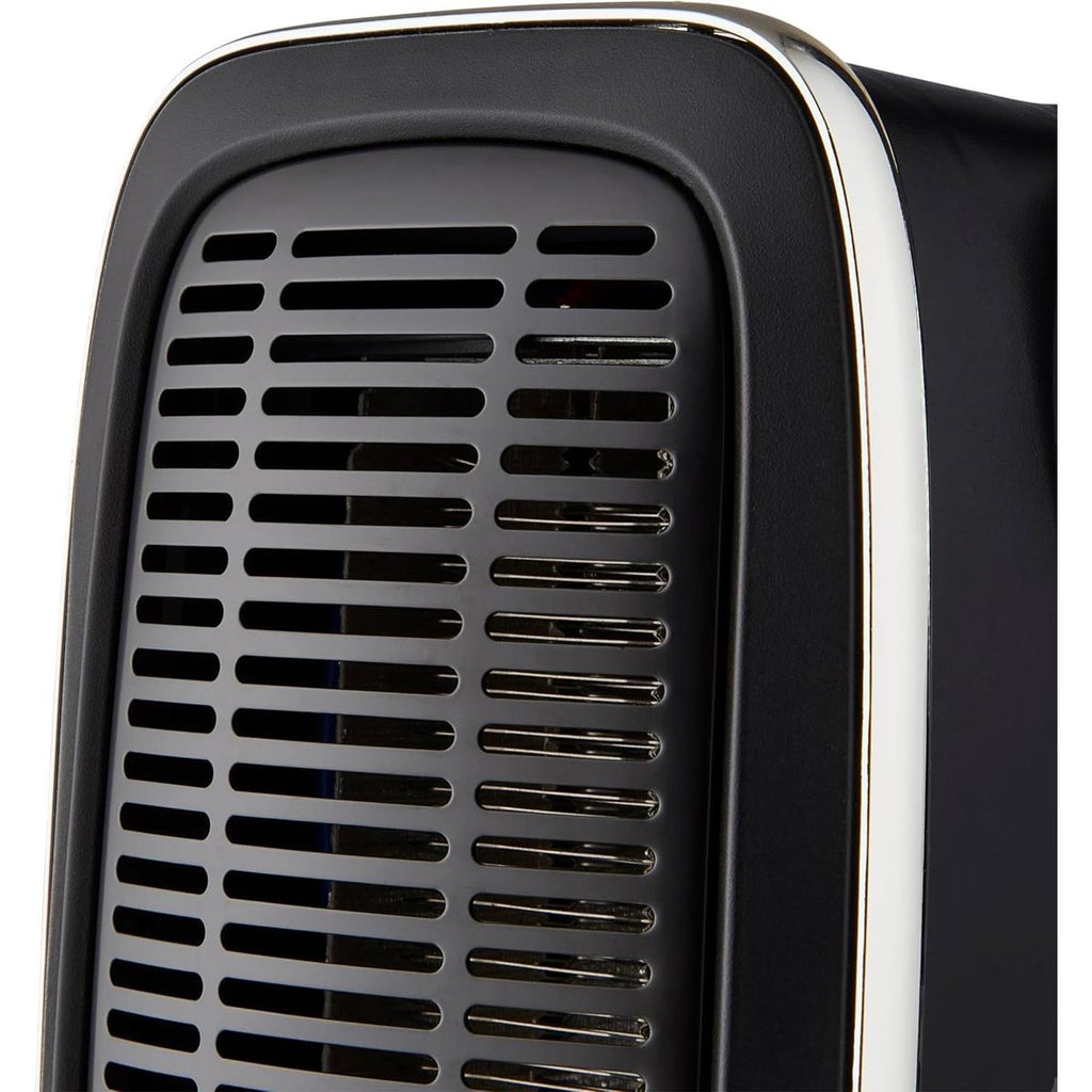 Swan Vertical Fan Heater With 2 Heat Settings Adjustable Thermostat 2000W - Black & Chrome