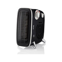 Swan Vertical Fan Heater With 2 Heat Settings Adjustable Thermostat 2000W - Black & Chrome