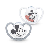 NUK Space Disney Baby Soother Dummy Silicone 6-18 Months 2 Count - Mickey Mouse
