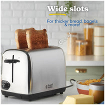 Russell Hobbs Adventure 2 Slice Toaster Stainless Steel 850W - Brushed & Polished