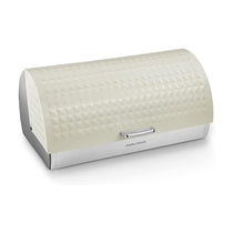 Morphy Richards Dimensions Roll Top Bread Bin Ventilated Design Non-Slip Feet Stainless Steel - Ivory Cream