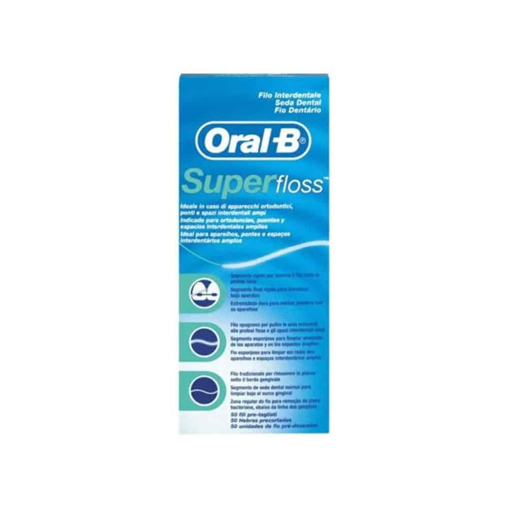 Oral-B SuperFloss Super Dental Floss For Braces Bridges 50 Pieces 39128 Secondary image